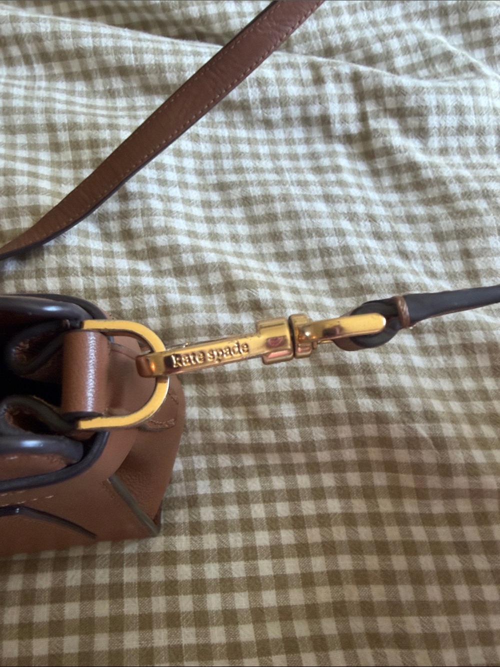 kate spade Brown Leather Crossbody with Gold Hardware - Picture 3 of 7
